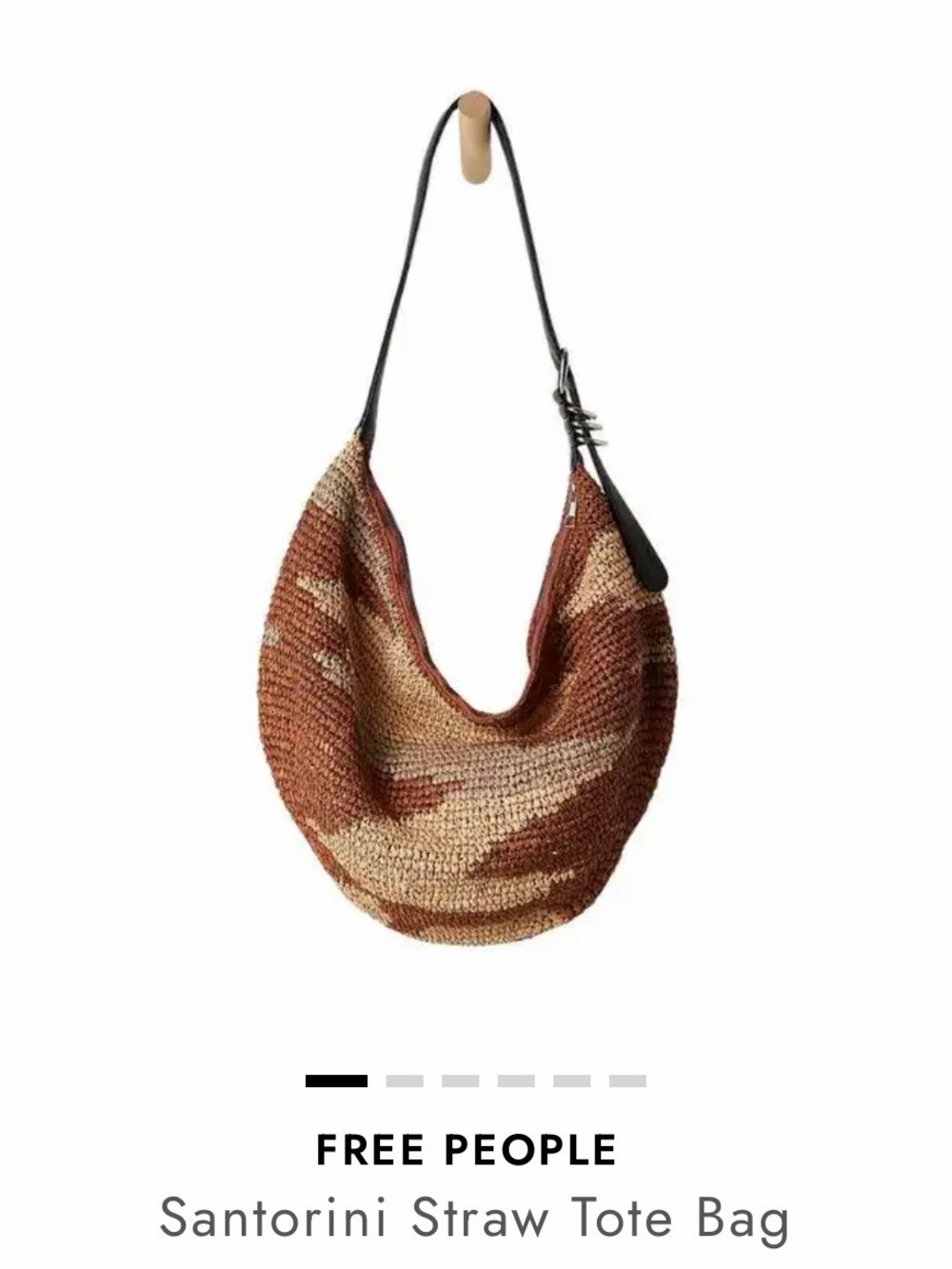 Free People Brown & Tan Woven Hobo Bag - Picture 2 of 5